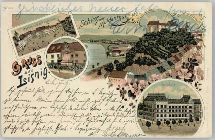 Leisnig Schloss Muldental Marktplatz Rathaus Re