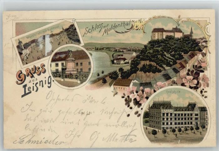 Leisnig Schloss Muldental Marktplatz Rathaus Re