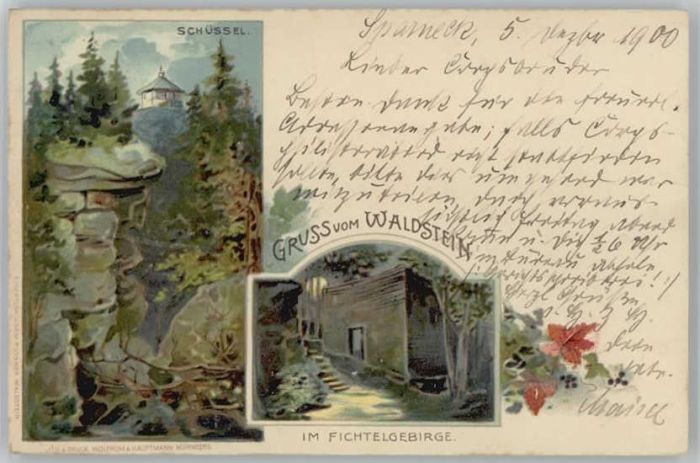 Wunsiedel Künstlerkarte Waldstein Schüssel x