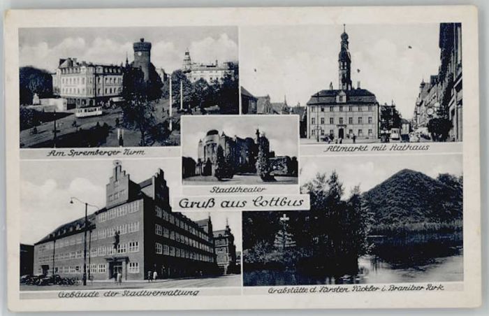 Cottbus Spremberger Turm Rathaus Stadtverwaltun