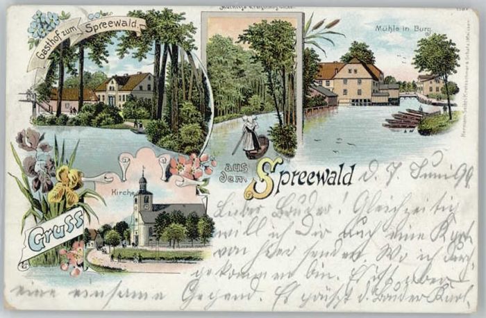 Burg Spreewald Kirche Mühle