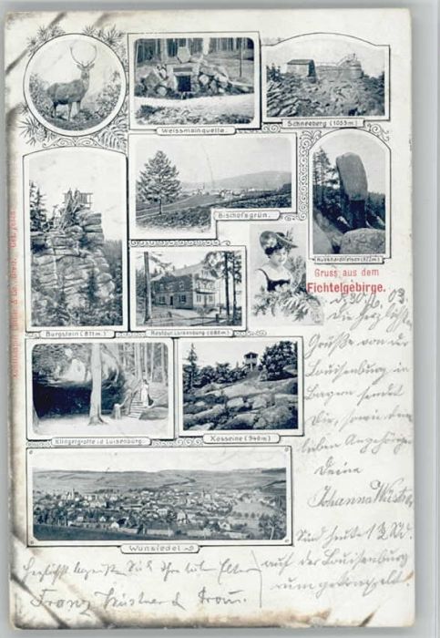 Wunsiedel Weissmainquelle Burgstein Kösseine Schn