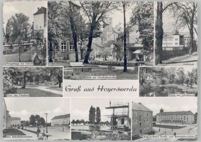 Hoyerswerda Platz des Friedens Freibad August Bebel