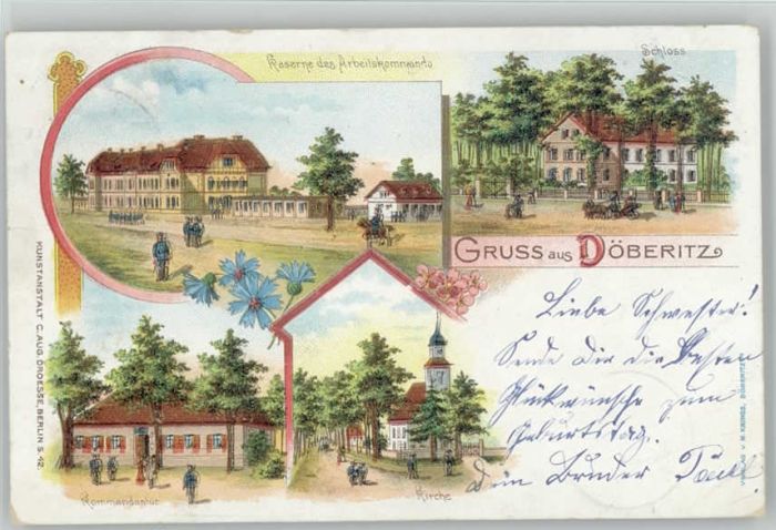 Doeberitz Truppenuebungsplatz Kaserne Schloss Kommandantur Kirche