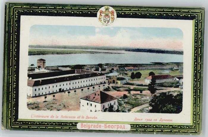 Belgrad Serbien Belgrad Prägedruckkarte