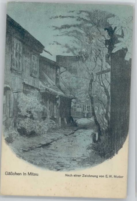 Mitau Künstlerkarte Gasse