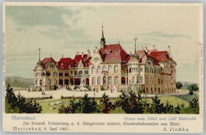 Marienbad Tschechien Boehmen Marienbad Hotel Cafe Rübezahl