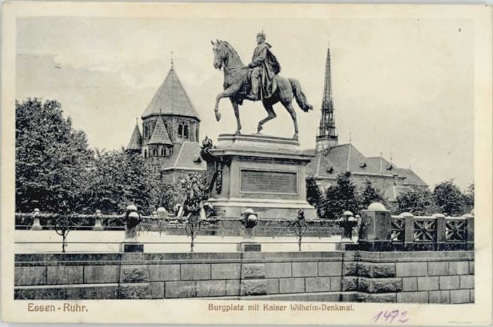 Essen Ruhr Essen Burgplatz Kaiser Wilhelm Denkmal