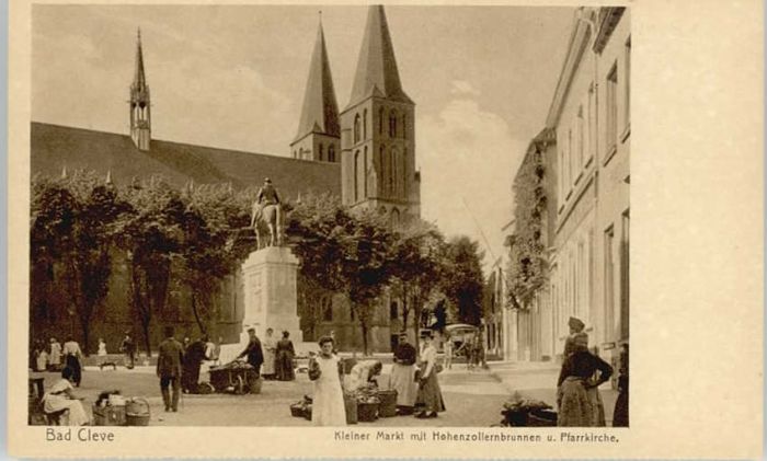 Kleve Markt Hohenzollernbrunnen Pfarrkirche