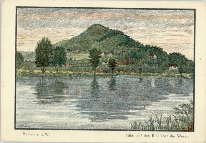 Hameln Weser Hameln Künstlerkarte Rudolf Riege Klüt