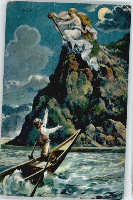 Loreley Lorelei Loreley Künstlerkarte Ottmar Zieher