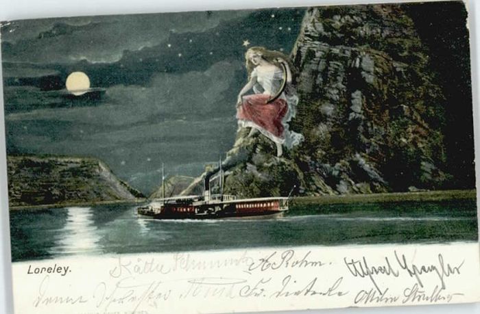 Loreley Lorelei Loreley Künstlerkarte