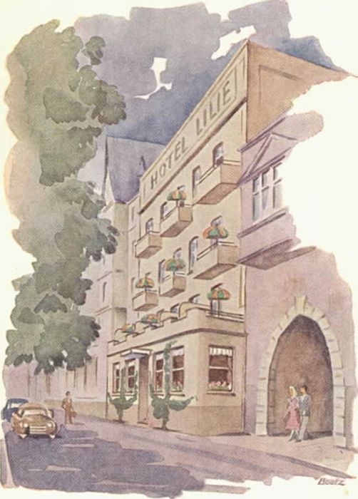 Boppard Rhein Boppard Künstlerkarte Hotel Lilie