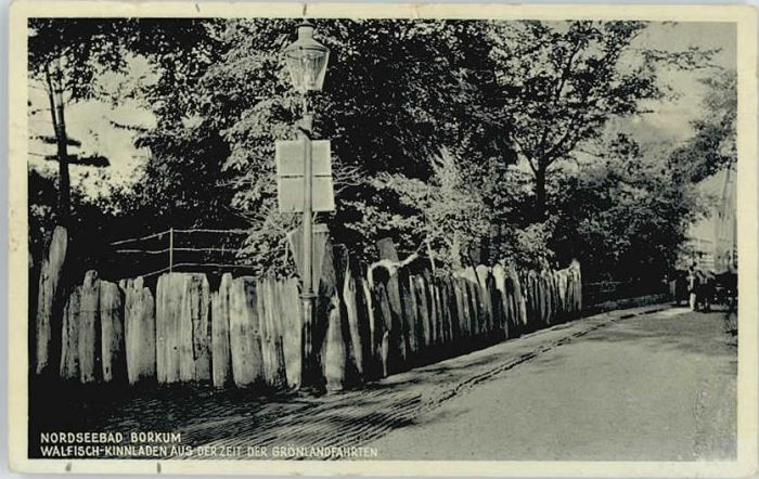 BORKUM Nordseebad Niedersachsen Walfisch Kinnladen