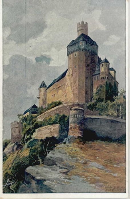 Braubach Rhein Braubach Marksburg  KünstlerHans R. Sch