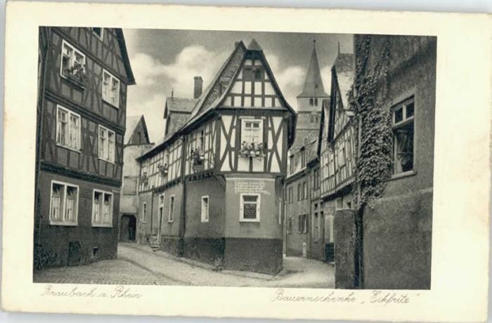 Braubach Rhein Braubach Bauernschänke Eck Fritz