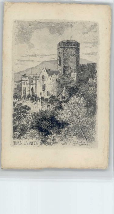 Lahnstein Burg Lahneck KünstlerCarl Jander