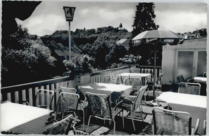 Kyllburg Rheinland-Pfalz Kyllburg Cafe Weber Terrasse
