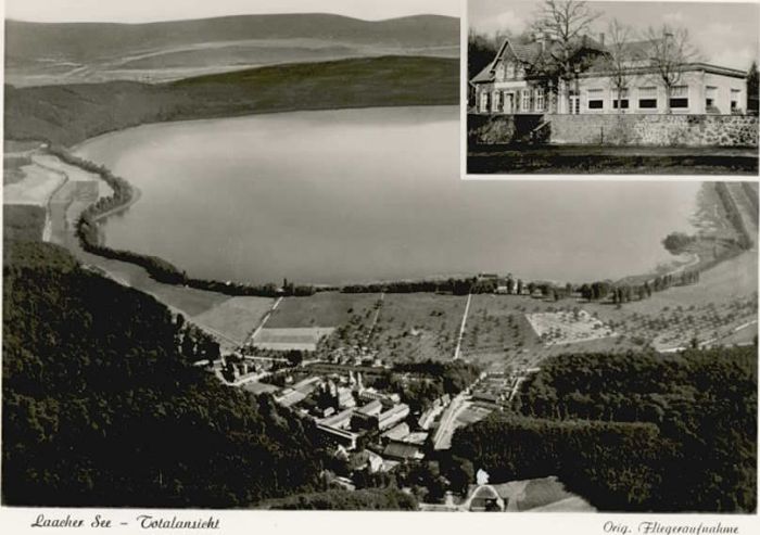 Andernach Rhein Rheinland-Pfalz Fliegeraufnahme Laacher See Hotel Waldfrieden