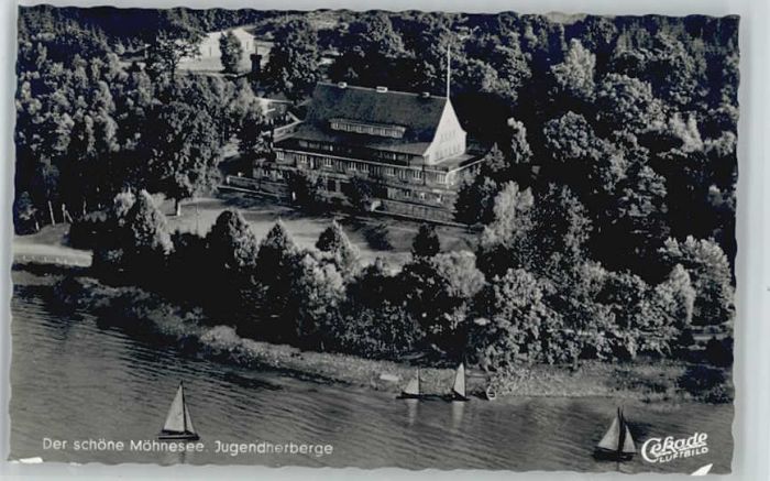 Moehnesee ugendherberge Fliegeraufnahme
