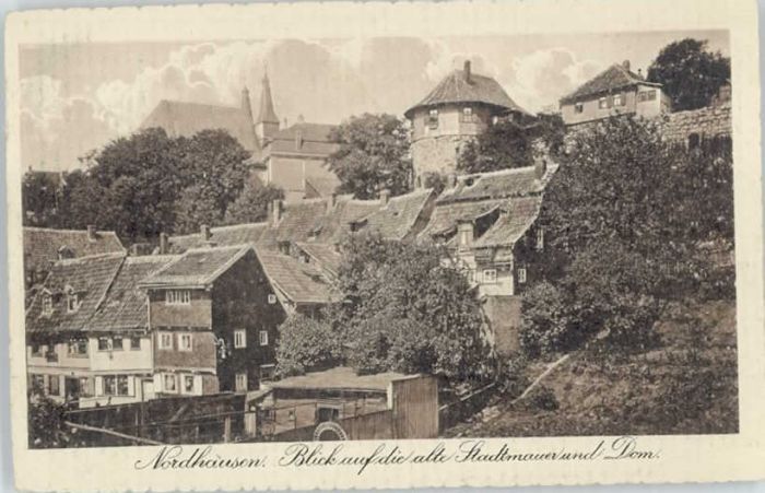 Nordhausen Thueringen Nordhausen Stadtmauer Dom