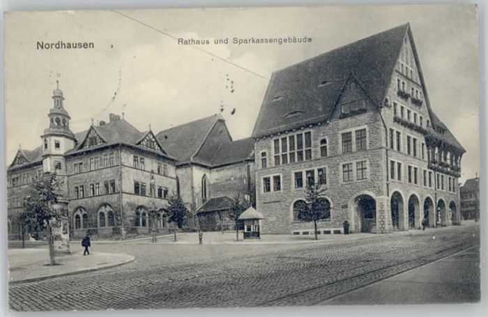 Nordhausen Thueringen Nordhausen Rathaus Sparkassengebäude