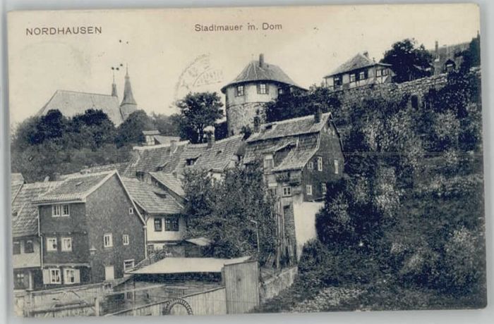 Nordhausen Thueringen Nordhausen Stadtmauer Dom