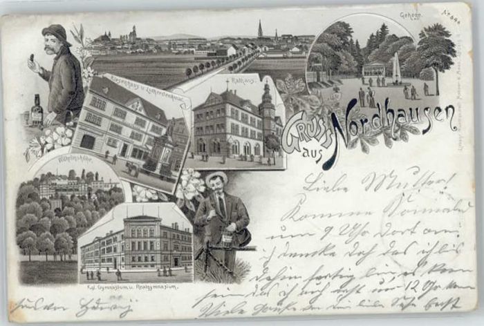 Nordhausen Thueringen Nordhausen Riesenhaus Lutherdenkmal Rat