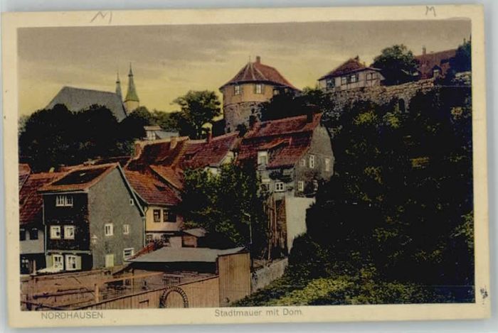 Nordhausen Thueringen Nordhausen Stadtmauer Dom