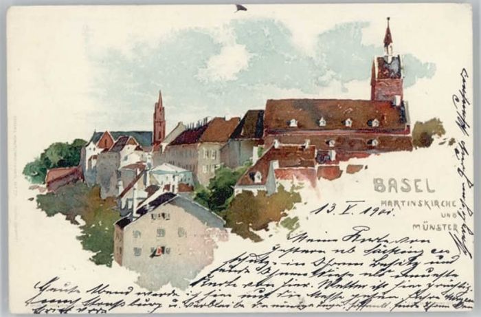Basel BS Basel Martins Kirche Kuenstler Feldpost. Voelemy