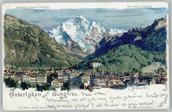 Interlaken BE Interlaken Jungfrau Kuenstler C. Steinmann