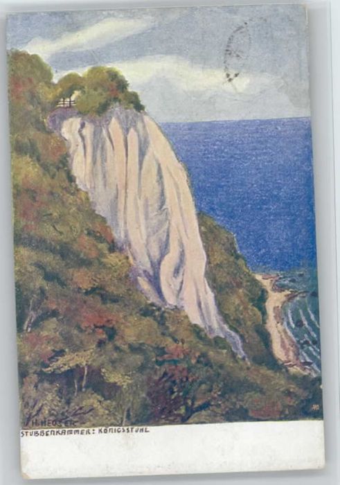 Stubbenkammer Ruegen Stubbenkammer Künstler H. Heoser Königs