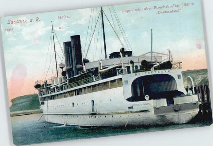 Sassnitz Ostseebad Ruegen Sassnitz Hafen Eisenbahn Dampffähre Deu