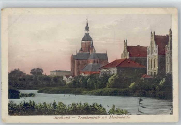 Stralsund Mecklenburg Vorpommern Stralsund Frankenteich Marien Kirche