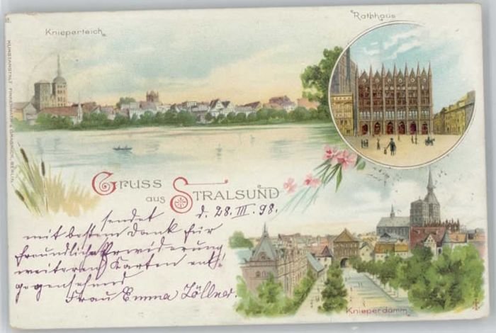 Stralsund Mecklenburg Vorpommern Stralsund Knieperteich Rathaus