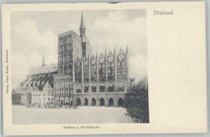 Stralsund Mecklenburg Vorpommern Stralsund Rathaus Nicolaikirche