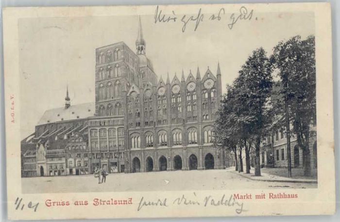 Stralsund Mecklenburg Vorpommern Stralsund Markt Rathaus