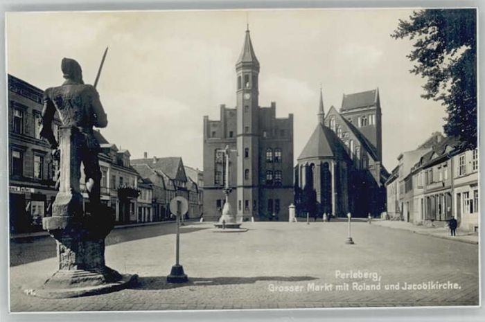 Perleberg Markt Roland Rathaus Jakobikirche