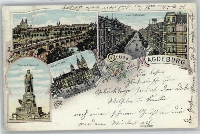 Magdeburg Bismarck Denkmal Markt Kaiserstrasse