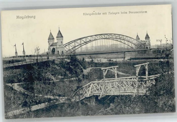 MAGDEBURG  CITY Koenigsbruecke Preussenturm x