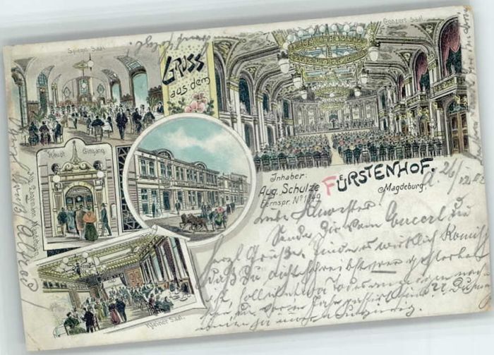 Magdeburg Fürstenhof Spiegel Saal Haupteingang