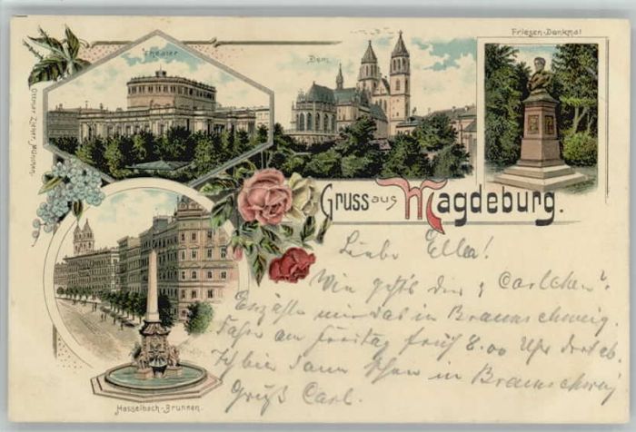 Magdeburg Dom Theater Hasselbach Brunnen Friesend