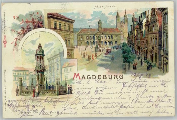 Magdeburg Markt Kaiser Otto Denkmal