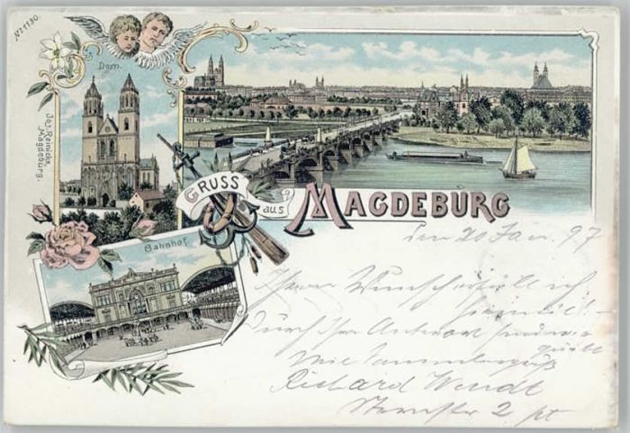 Magdeburg Dom Bahnhof Elbbrücke