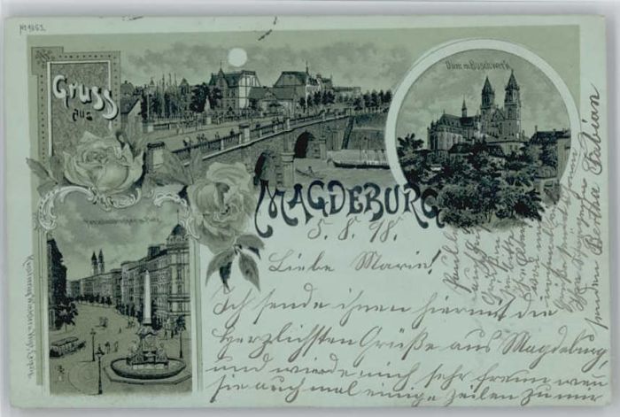 Magdeburg Hasselbachbrunnen Dom Brücke