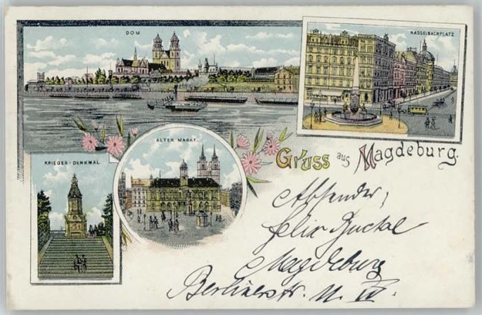 Magdeburg Dom Hasselbachplatz Markt Kriegerdenkma