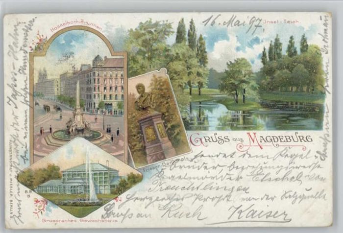 Magdeburg Hasselbachbrunnen Inselteich Friesen De