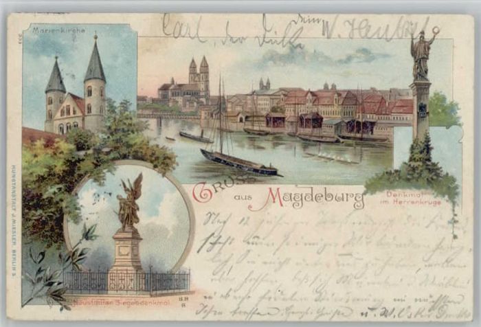 Magdeburg Marienkirche Siegesdenkmal Herrenkrug D