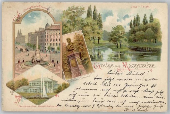 Magdeburg Hasselbachbrunnen Inselteich Friesen De