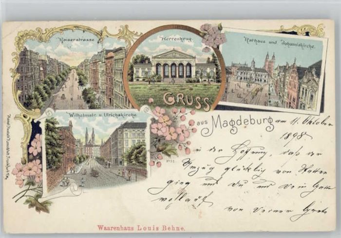 Magdeburg Kaiserstrasse Herrenkrug Rathaus Johann